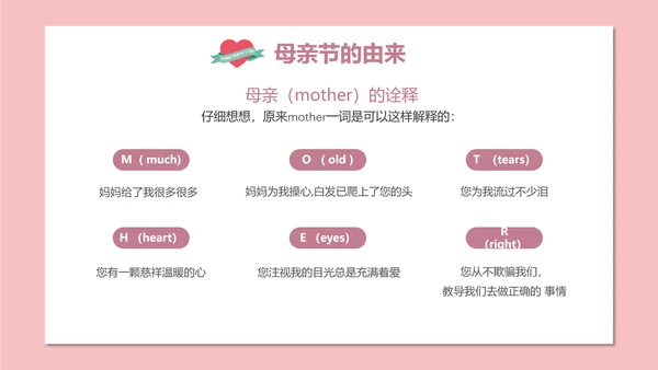 妈妈辛苦了母亲节PPT模板