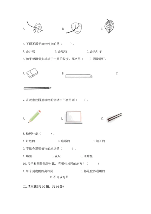 教科版一年级上册科学期末测试卷精品带答案.docx