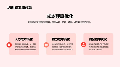红色商务现代简约培训部门年度工作总结PPT模板