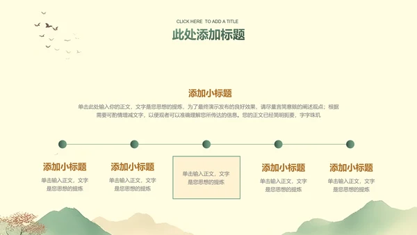 绿色中国风通用PPT演示模板