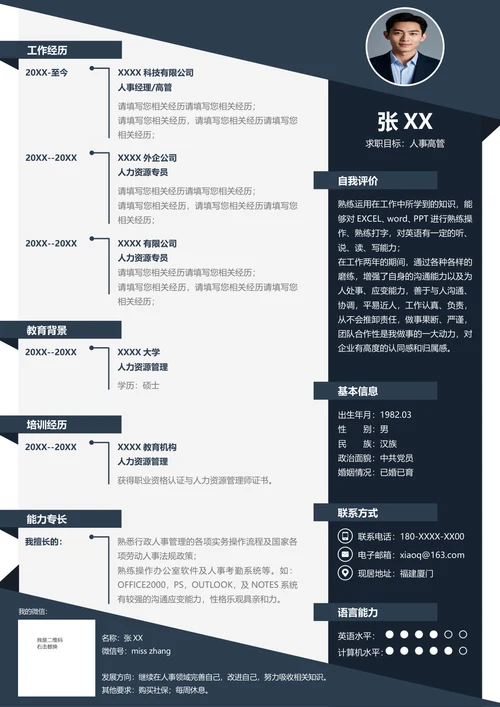人力资源总监简历