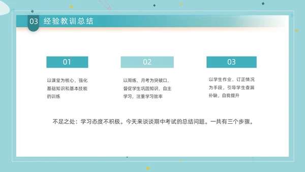蓝色简约创意书本形状成绩分析班会教学课件动态PPT
