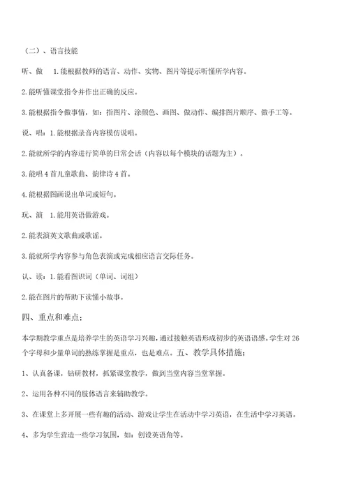 快乐英语教学大纲共8页