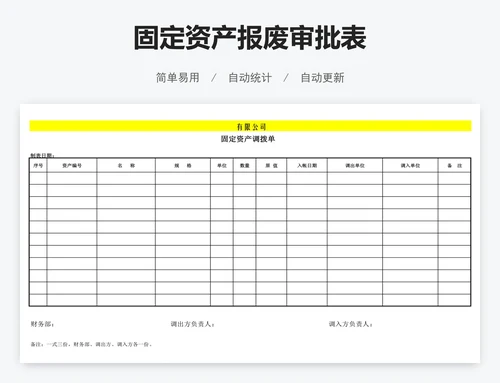 固定资产报废审批表