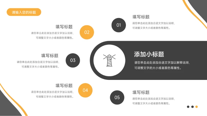 黄色商务风年终未来展望总结PPT模板