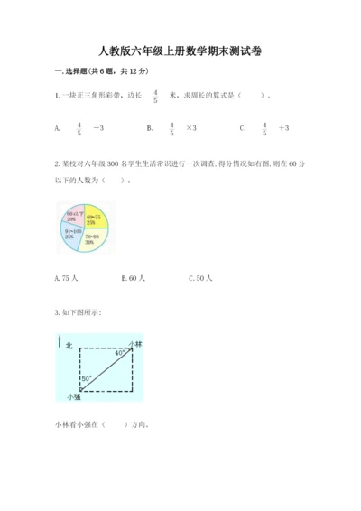 人教版六年级上册数学期末测试卷含答案【典型题】.docx