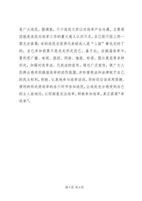 关于县乡两级人大代表换届选举工作的探讨 (3).docx