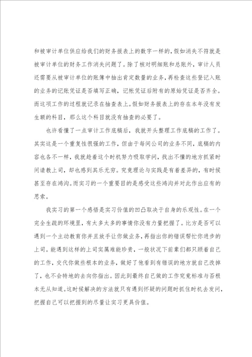 办公室审计员实习报告范文