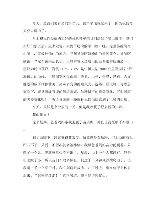2023年新鲜出炉二年级的爬山作文用心整理