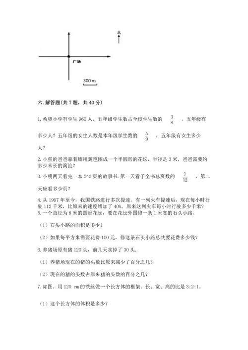 人教版六年级上册数学期末测试卷（典型题）word版.docx