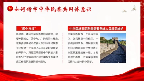 铸牢中华民族共同体民族团结党建PPT课件党课