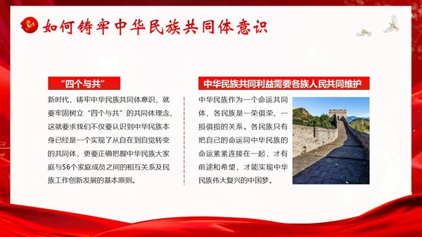 铸牢中华民族共同体民族团结党建PPT课件党课