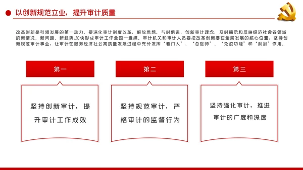 践行三立要求做一名新时代新担当新作为的审计人PPT