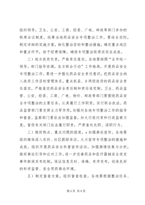 药品安全整顿部署工作方案 (2).docx