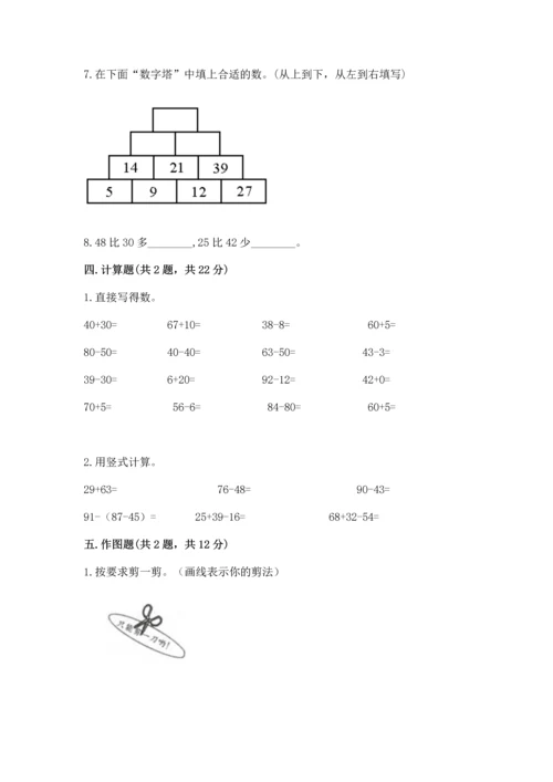 人教版二年级上册数学期中测试卷完美版.docx