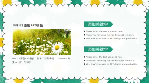 清新小雏菊教育培训小菊花通用PPT公开课件