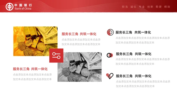 中国银行工作汇报通用PPT模板