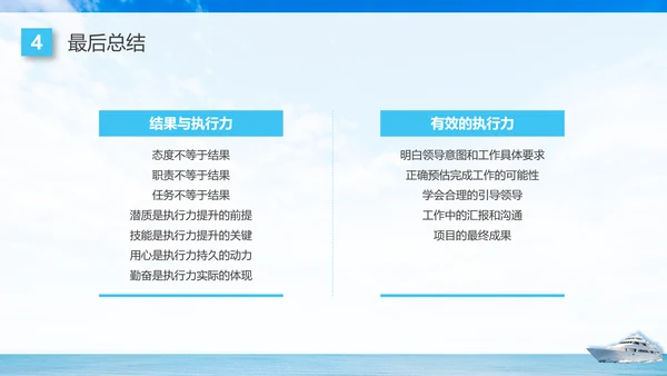 蓝色商务高效执行赢得先机如何提高执行力企业培训PPT课件