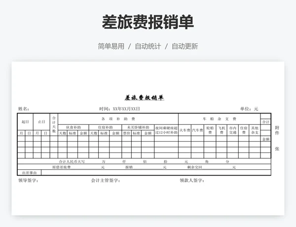 差旅费报销单