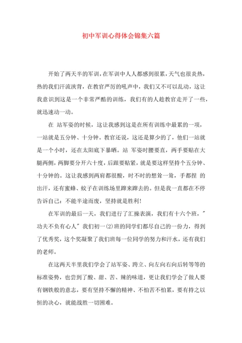 初中军训心得体会锦集六篇（四）.docx