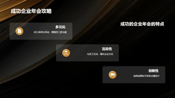 黑金奢华时尚企业年会策划PPT