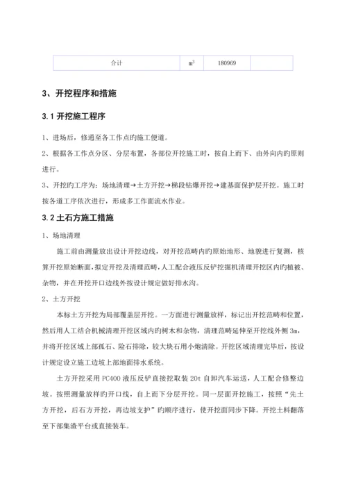 大坝土石方开挖综合施工专题方案.docx