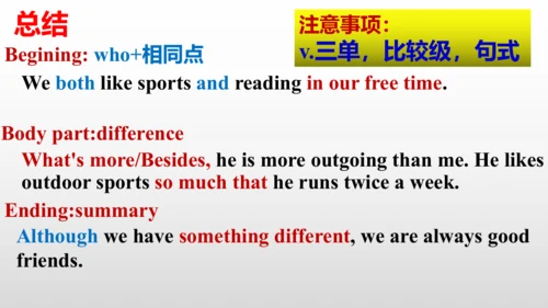Unit 3 I'm more outgoing than my sister.写作教学课件【人教（