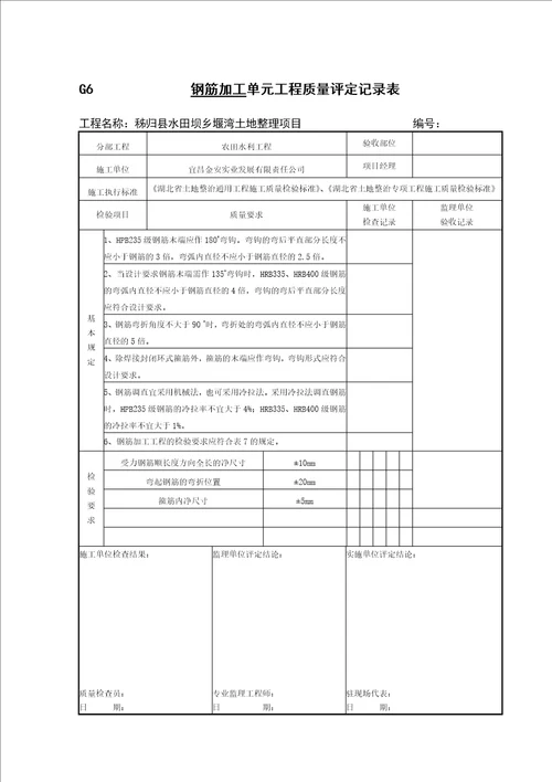 基坑土方开挖单元工程质量评定记录表