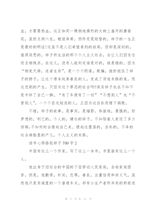 骆驼祥子小说读书心得700字5篇.docx