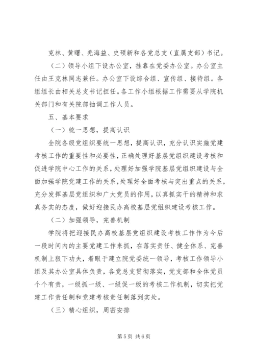 迎接省民办高校基层党组织建设工作考核实施方案 (2).docx