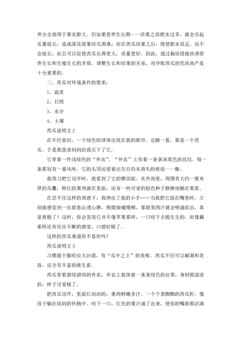 西瓜说明文精选15篇.docx