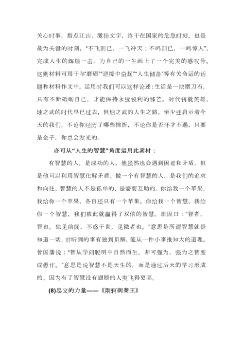 高中语文部编教材中的作文素材(珍藏版).docx