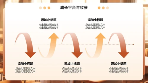 棕黄色插画风学生部门介绍团队介绍PPT模板
