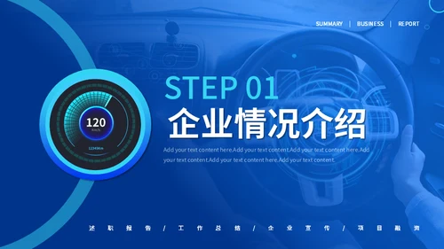 智能驾驶招商融资商业计划书通用PPT模板