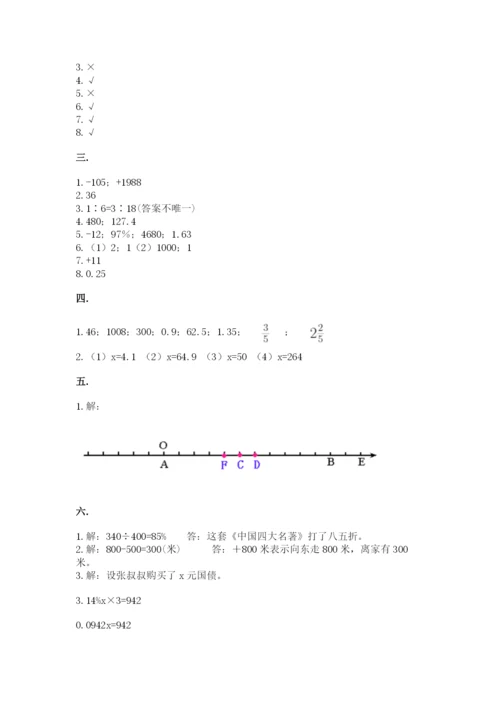 济南市外国语学校小升初数学试卷及参考答案（巩固）.docx