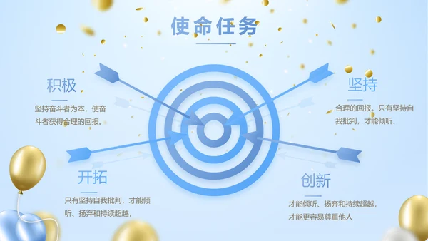 蓝色时尚公司年会活动策划动态PPT模板