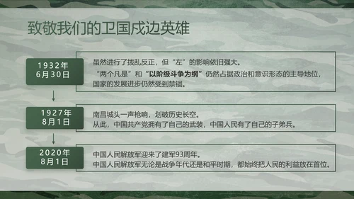 迷彩风八一部队特种兵训练动态PPT模板
