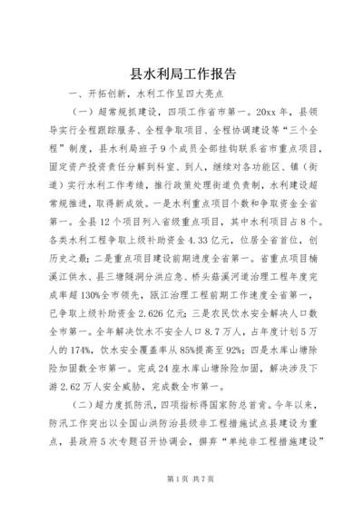 县水利局工作报告 (5).docx