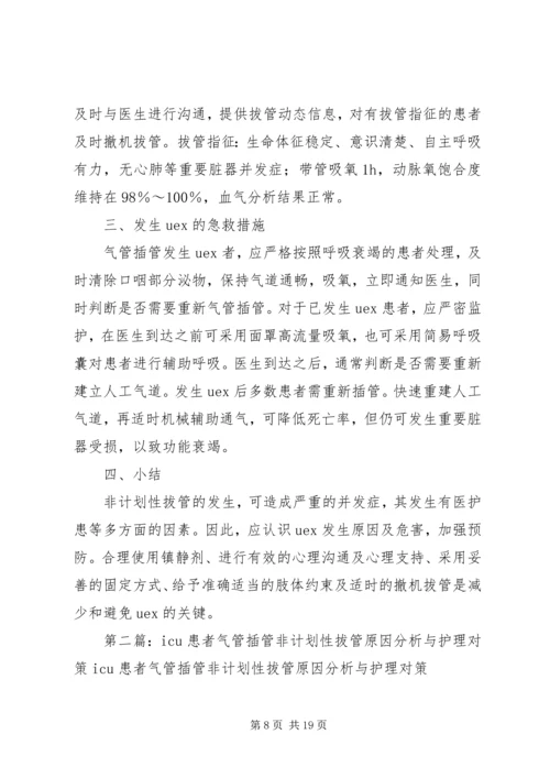 气管插管非计划拔管原因分析及对策.docx