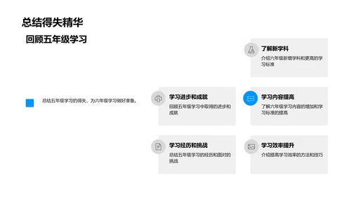 六年级学习导向PPT模板