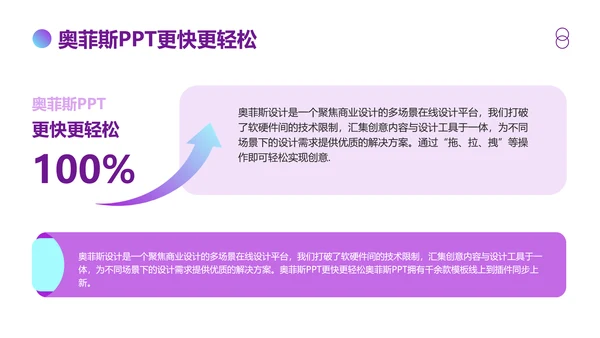 蓝紫渐变风格工作汇报PPT模板