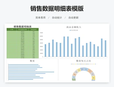 销售数据明细表模版