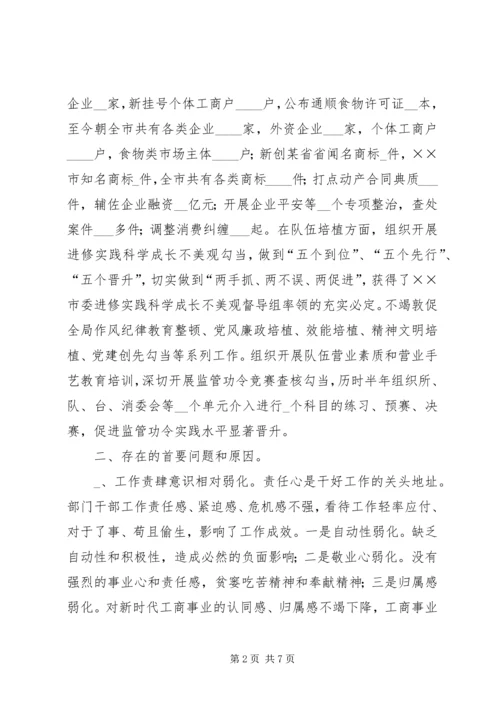 市工商作风整顿再动员大会讲话.docx