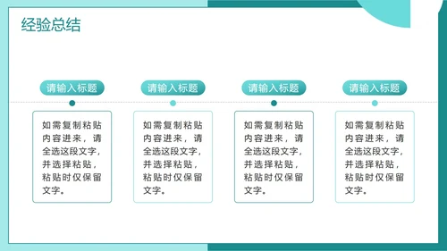 绿色简约几何商务工作总结PPT模板