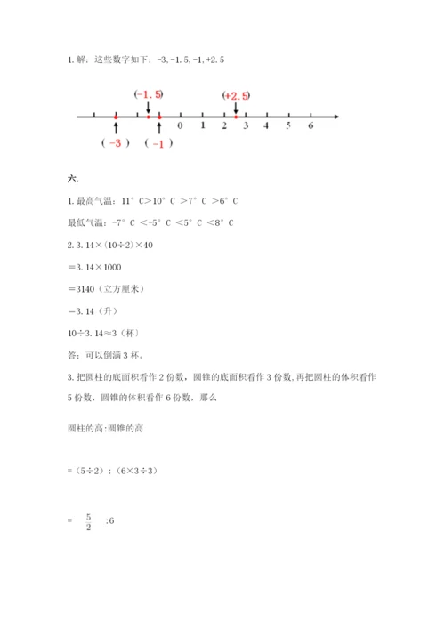 苏教版数学六年级下册试题期末模拟检测卷附完整答案（各地真题）.docx