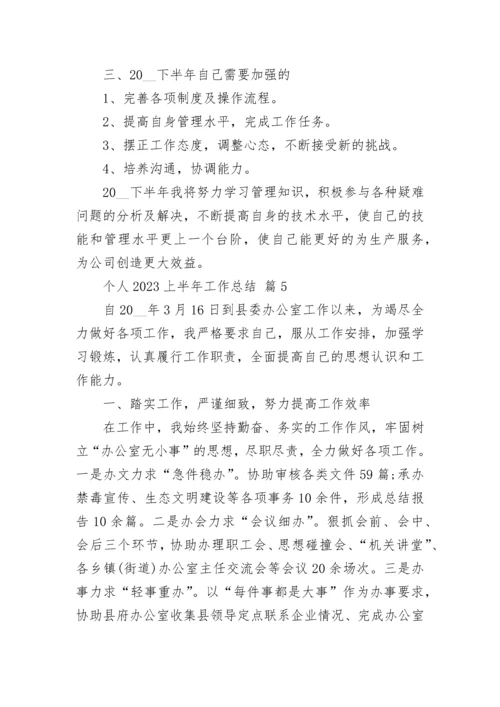 个人2023上半年工作总结.docx