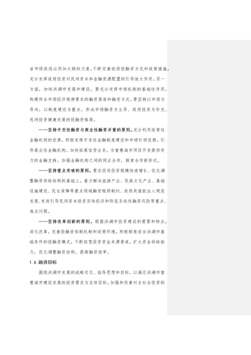洪湖市智慧城市项目投融资方案.docx