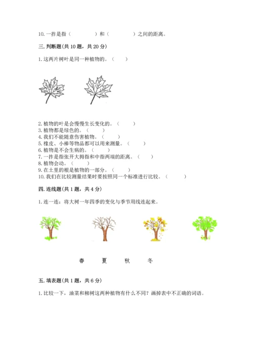 教科版一年级上册科学期末测试卷精品【夺冠系列】.docx