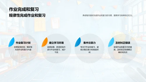 五年级学习习惯讲解PPT模板