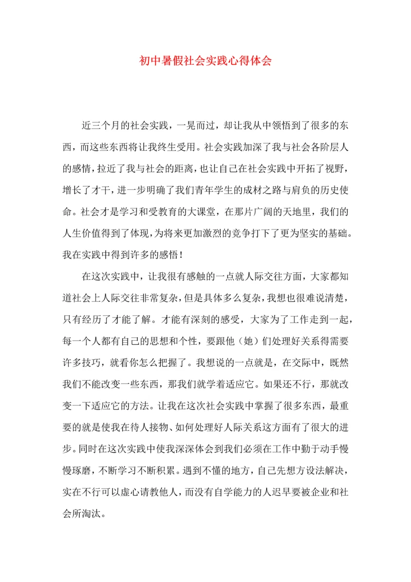 初中暑假社会实践心得体会.docx